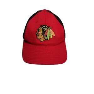 Chicago Blackhawks American Needle Snapback Hat Red Black NHL Hockey
